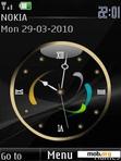 Download mobile theme analog black clock animated