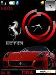 Скачать тему Ferrari Clock With Cool Icons