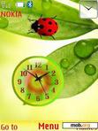 Скачать тему Ladybird Clock With Icons