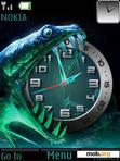 Скачать тему Snake Clock With Cool Icons