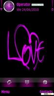 Download mobile theme animated neon love