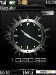 Download mobile theme iphone black clock