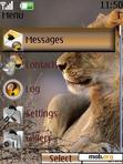 Download mobile theme Lion Clock