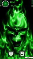 Download mobile theme Green Skull