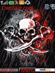 Download mobile theme animated rain skull