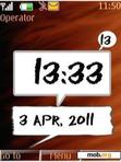 Download mobile theme wooden clock