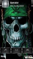 Download mobile theme Green Scary Scull