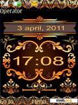 Download mobile theme vintage golden cLOck