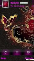 Download mobile theme gold butterfly