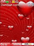 Download mobile theme red hearts