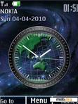 Download mobile theme earth clock animated