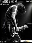 Download mobile theme Black & White Guitarist