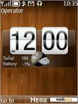 Download mobile theme wooden clock