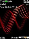 Download mobile theme sound wave RED