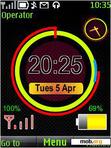 Download mobile theme Neon clock battery