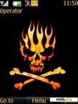 Download mobile theme Fire Skull