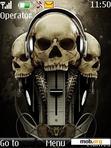 Download mobile theme Music Skulls