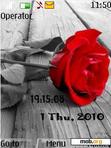 Download mobile theme Roses clock