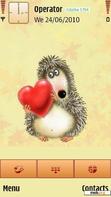 Скачать тему love  hedgehog