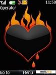 Download mobile theme Fire Heart With Tone