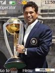 Download mobile theme SaCHiN TeNDuLKaR WiTh TroPHy