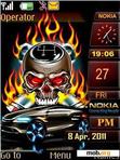 Скачать тему Speed skull clock