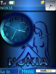 Download mobile theme Nokia Girl Clock