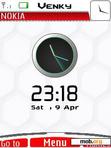 Download mobile theme red HTC clock v2