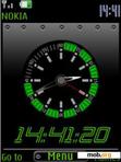 Download mobile theme Green clock