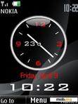 Download mobile theme black analog clock