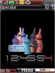 Download mobile theme Durex animated clock