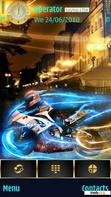 Download mobile theme neon motorbike