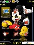 Download mobile theme Cute Mickey Clock