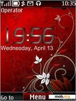 Download mobile theme Abstract red clock