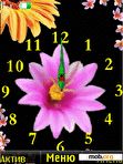 Download mobile theme Swf flowers clock animated