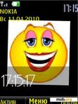 Download mobile theme Swf smile clock slide