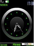 Download mobile theme Swf green analog clock