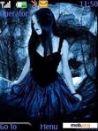 Download mobile theme Gothic Girl Blue