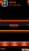 Download mobile theme Black Orange Nokia