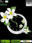 Скачать тему Flower Clock With Icons