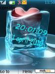 Download mobile theme Ice Heart Clock