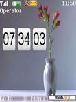 Download mobile theme Flower Clock