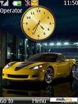 Download mobile theme Nfs Car With Clock