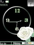 Download mobile theme White Flower Clock