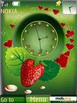 Download mobile theme Strawberry Clock