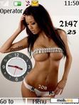 Download mobile theme hot girl clock