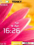 Скачать тему colorful flower clock