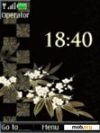 Download mobile theme Swf clock flowers anim