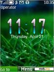 Download mobile theme Nokia nature clock