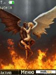 Download mobile theme Angel and devil, animation